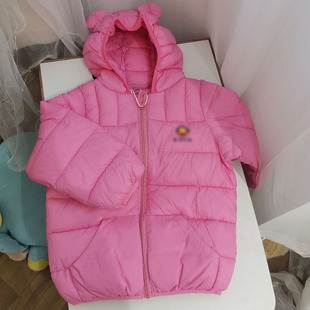 自留款女童炒鸡可爱的卡通图案棉服轻薄棉服100-140尺码偏小