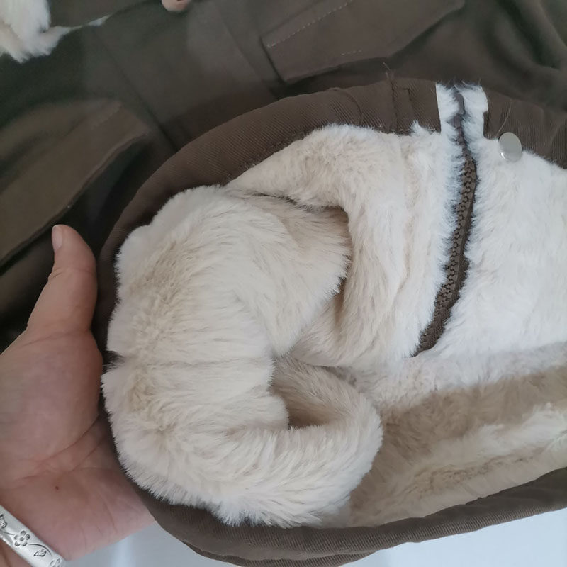 여아 한국판 모피 코트 아동 가을 겨울 두꺼운 모피 윈드 브레이커 코트 여자  흰색 외국 스타일 두꺼운 코트