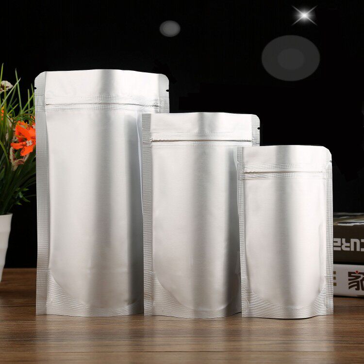 纯铝箔自立自封袋21*31+5cm食品袋 夹链自封密封袋 可订做 可印刷