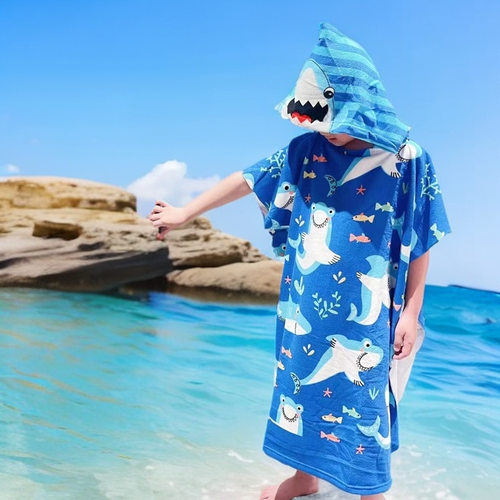 儿童浴巾斗篷可穿式浴袍