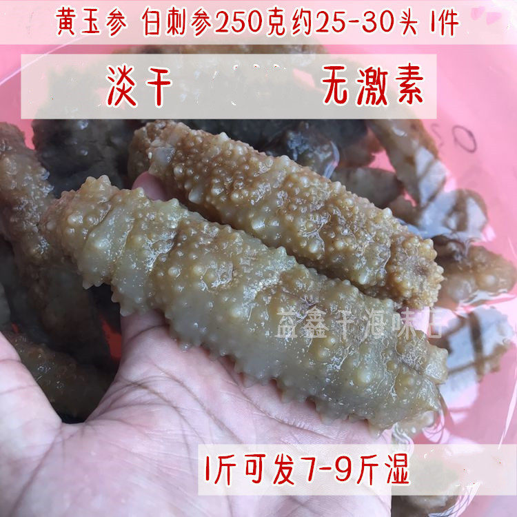 淡干海参干货黄玉参白刺参黄肉参250克发量大海鲜水产品