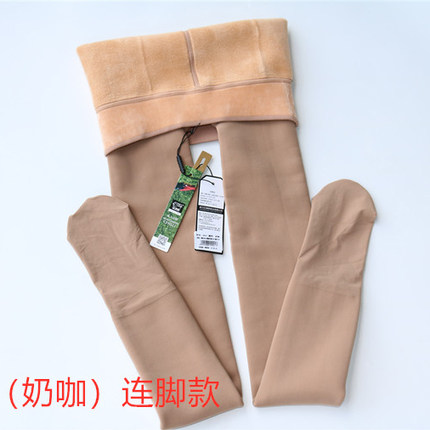 秋冬红辣椒加绒加厚肉色丝袜女肤色自然打底裤袜外穿一体保暖棉裤