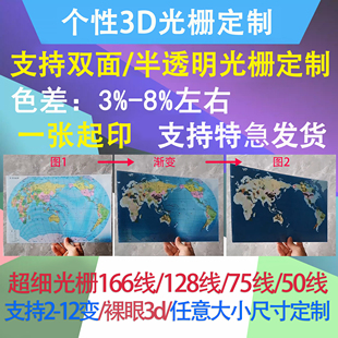 光栅3d变换卡片三维立体明星闪卡书签明信片动画变幻卡个性定制