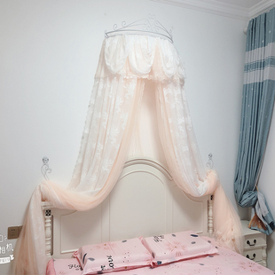 欧式宫廷蚊帐装饰白色公主纱帐纱幔加厚防蚊床幔双层婚庆双人床u.