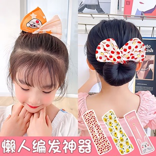 懒人魔术蝴蝶结扭扭夹盘发器2025新款儿童丸子头神器花苞头饰发夹