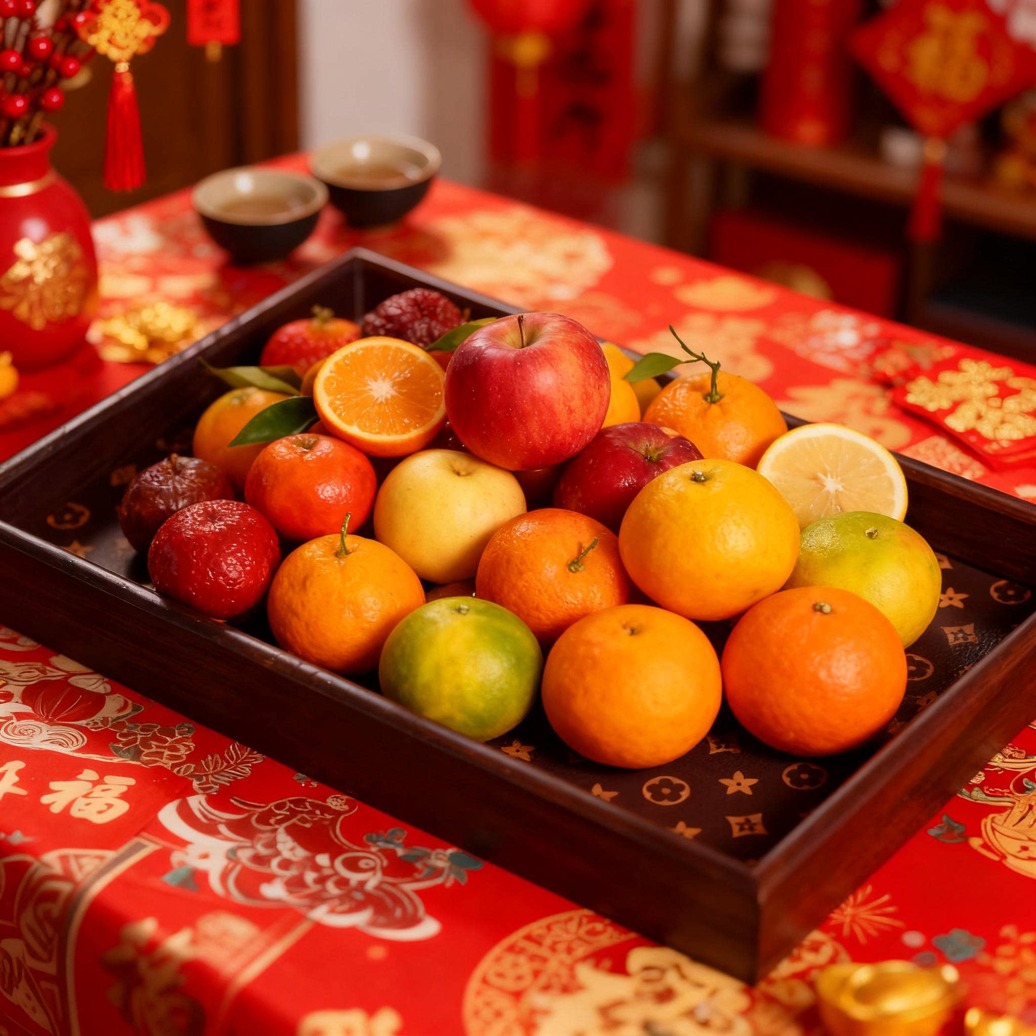 果盘水果盘糖果高端果盒新年喜庆
