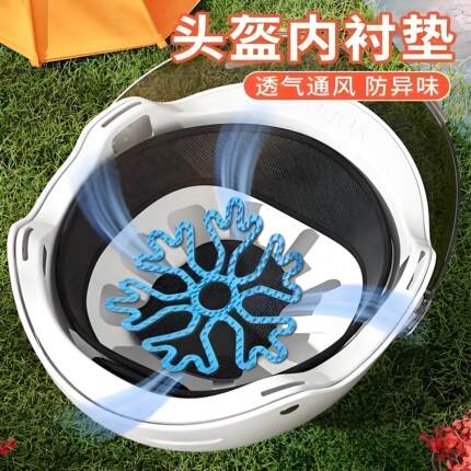 骑行头盔内衬垫不压发型神器通风透气防止异味所有头盔通用硅胶垫