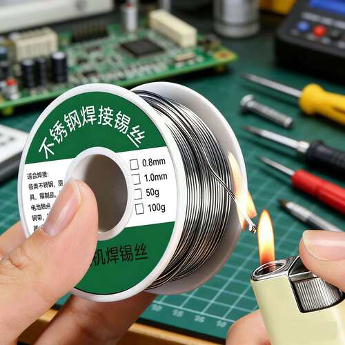 新型不锈钢焊锡丝打火机可用高纯度锡线电焊锡丝焊接神器焊丝通用
