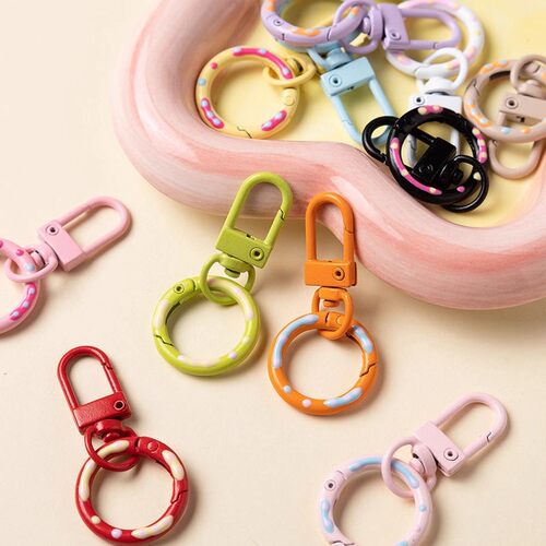 彩色钥匙扣挂件可爱包包挂饰环扣