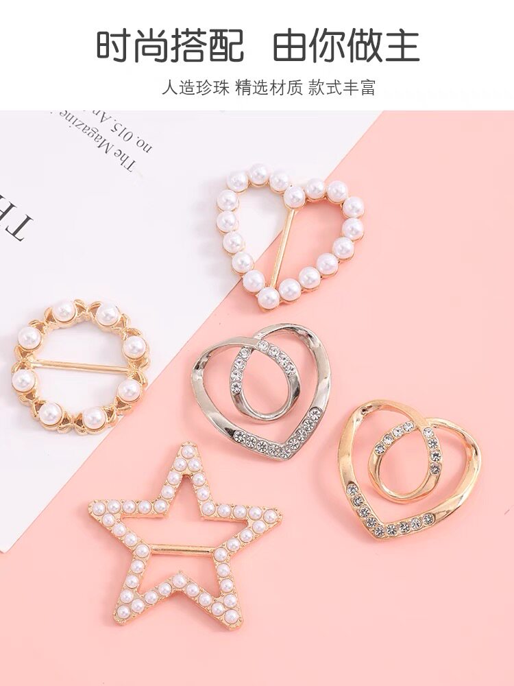 매듭진 코너 버클 스카프 단추 다용도 허리 조절 도구 셔츠 밑단 티셔츠 고정 장식 스카프 단추