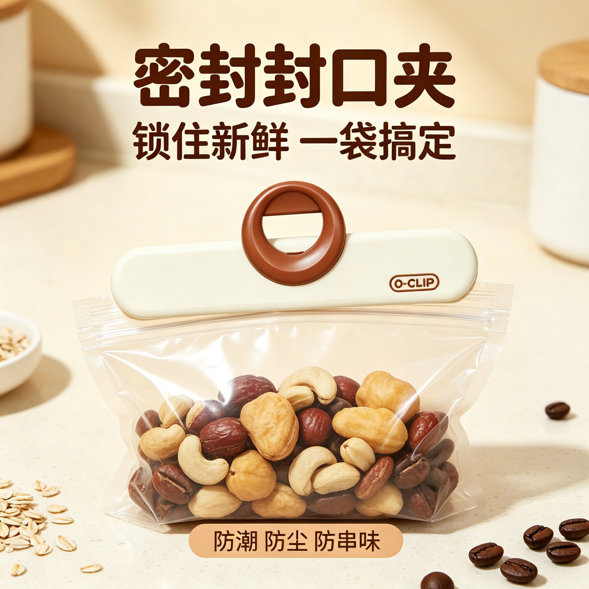 食品密封夹封口夹防潮零食小夹子家用食物保鲜袋奶粉茶叶封口神器