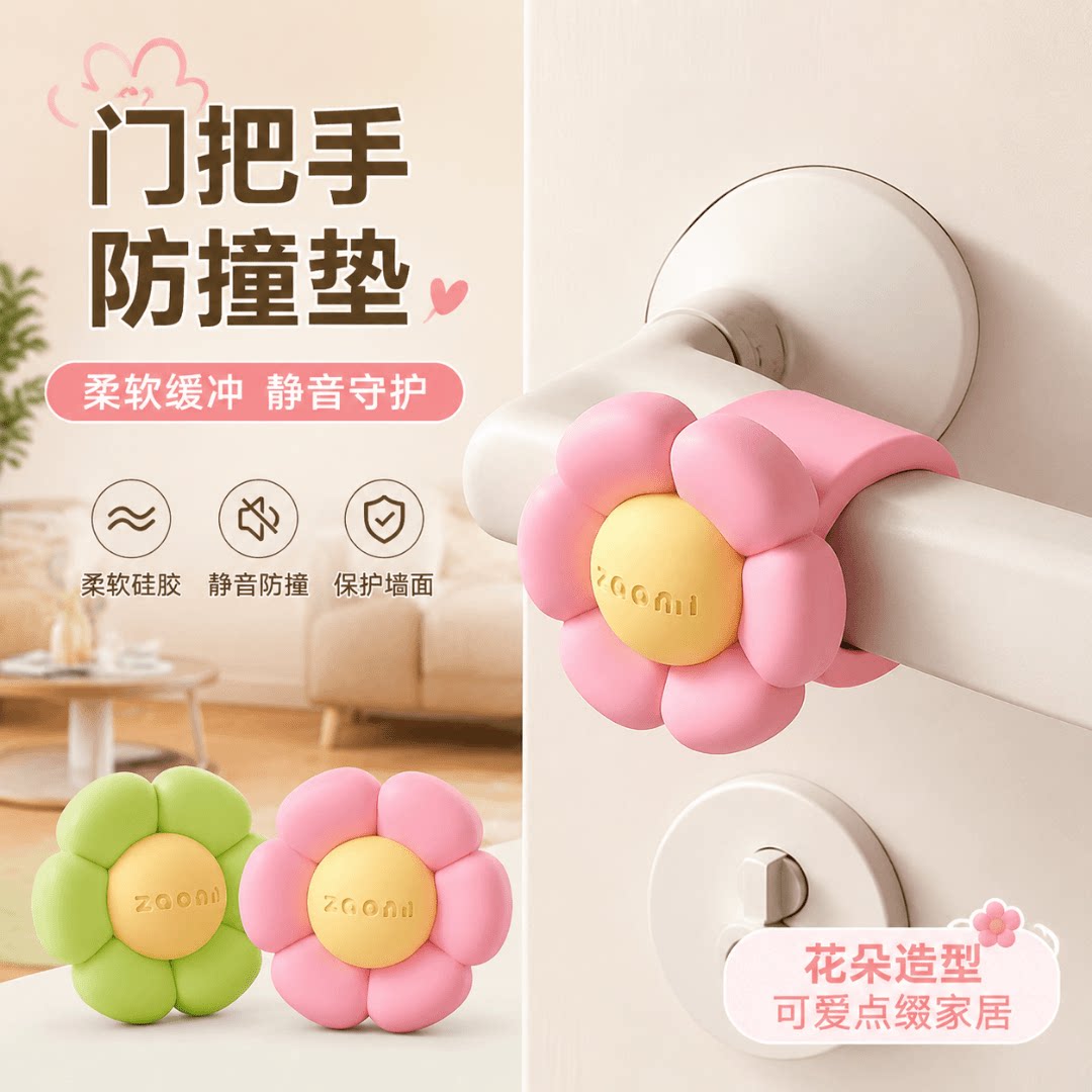春日花漾硅胶门把手防撞防静电套