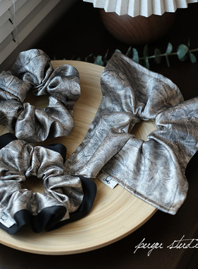 《雾森拾忆》原创小众法式大肠圈扎丸子头发绳皮筋拍照发饰头饰