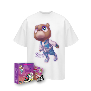 KANYE 辍学熊 GRADUATION 短袖T恤 纯棉 侃爷 美式 圆领 宽松街头