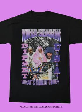 Dipset by Diplomats Killa Season Tour 嘻哈印花纯棉T恤男情侣