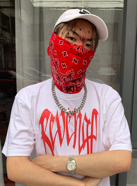 XXXTENTACIONN 同款Hiphop Rap Vintage Tee短袖男女 REVENGE