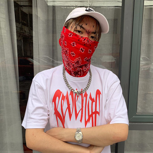 XXXTENTACIONN 同款Hiphop Rap Vintage Tee短袖男女 REVENGE