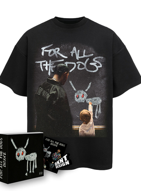 Drake 公鸭 For all the dogs 短袖T恤 纯棉 美式 重磅 宽松 小领