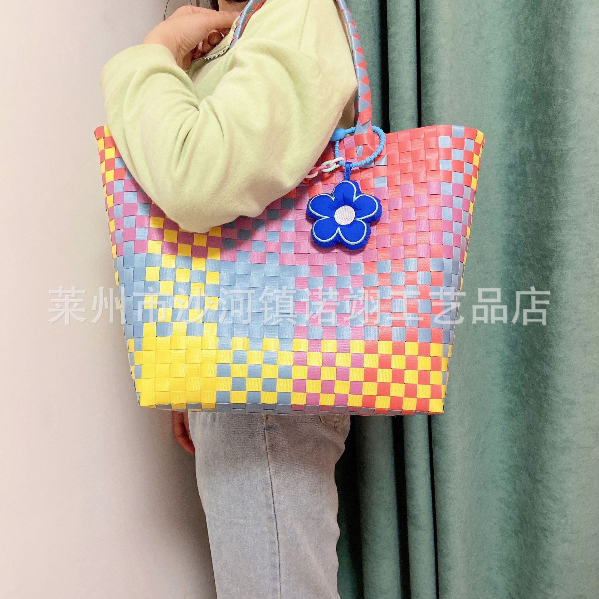 厂家直销大容量编织购物篮