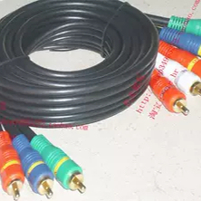 DM机器绝配 高清色差线 全铜镀24K真金，5并（3色差+2音频）3.6米