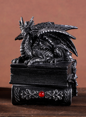 轻奢动漫烟灰缸高级龙形摆件
