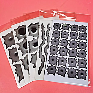 小张子弹孔24孔车身贴仿真弹孔贴纸枪口枪眼枪洞汽车改装装饰车贴