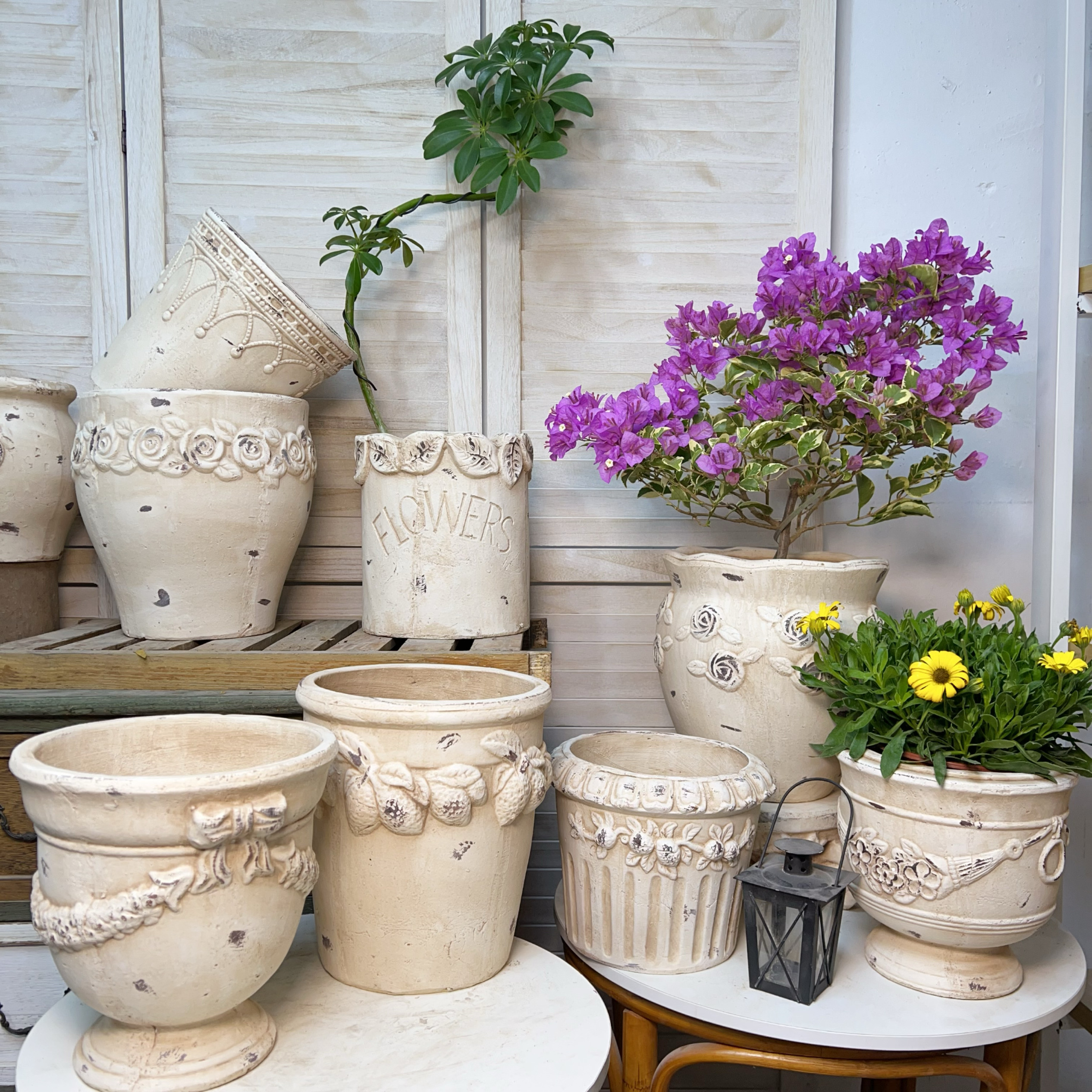 红陶手工花盆浮雕粗陶法式复古庭院草花盆粗透气绿植藤蔓大口径,鲜花速递/花卉仿真/绿植园艺,花盆,淘宝优惠券,粉丝福利购,淘宝优惠卷