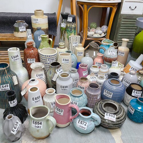 【孤品花瓶E三区】陶瓷花瓶花插花器一物一拍家居装饰样品桌面