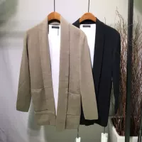 Áo len nam NGV áo len cổ lọ 2019 mùa thu phong cách áo len dài hợp thời trang nam mẫu hoang dã - Cardigan cardigan nam