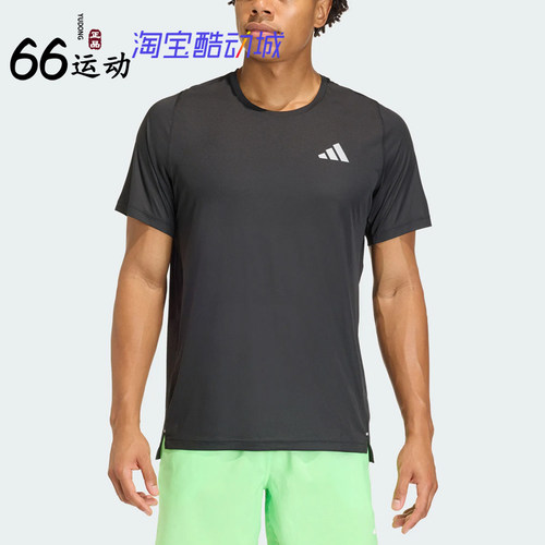 阿迪达斯男速干跑步短袖T恤