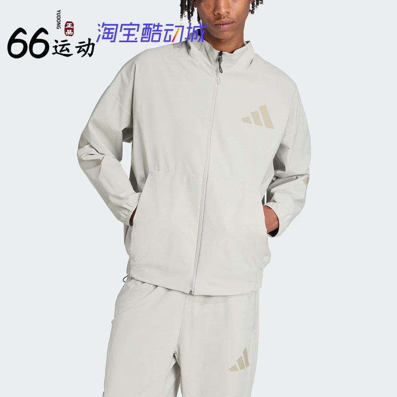 阿迪达斯男运动休闲立领外套