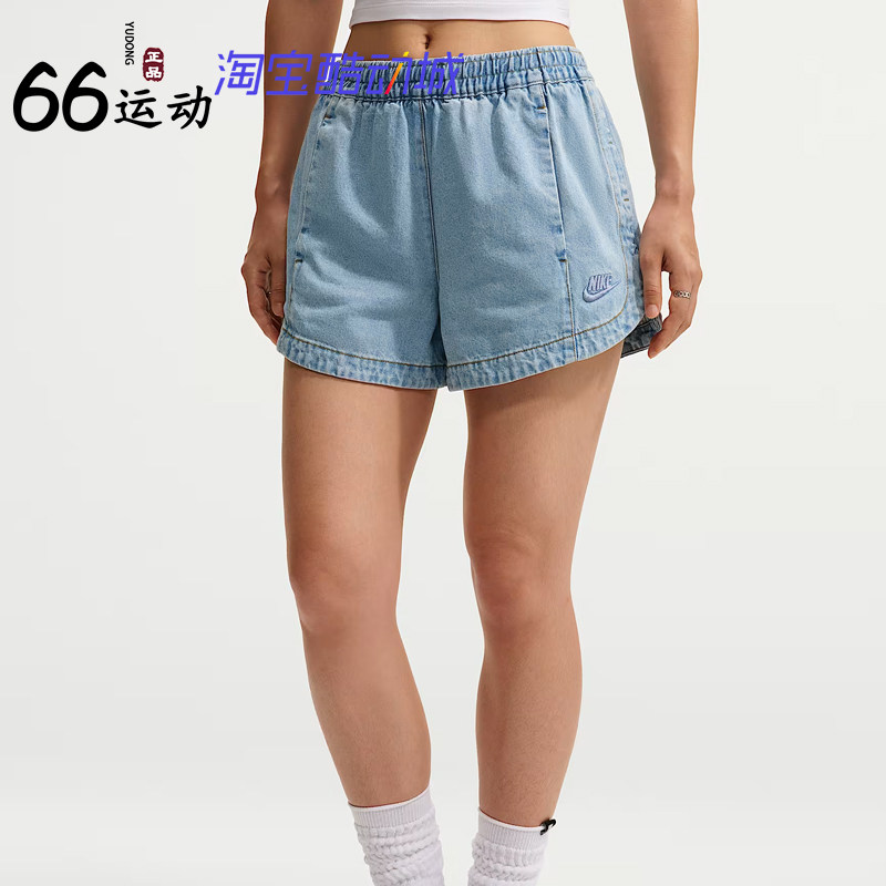 耐克女子中腰牛仔短裤TempoIV
