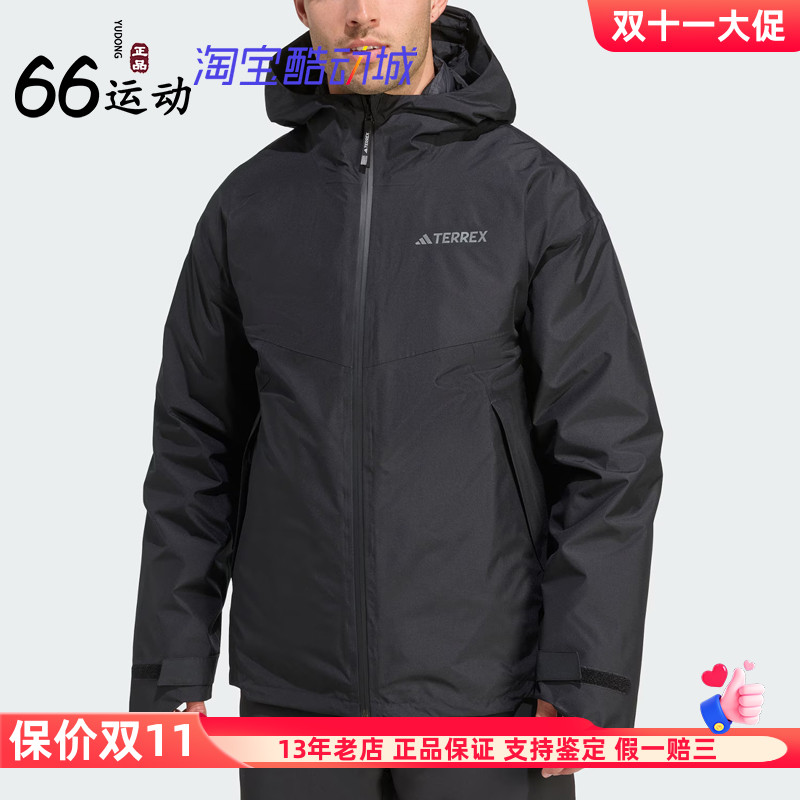 阿迪达斯男款户外保暖羽绒服外套