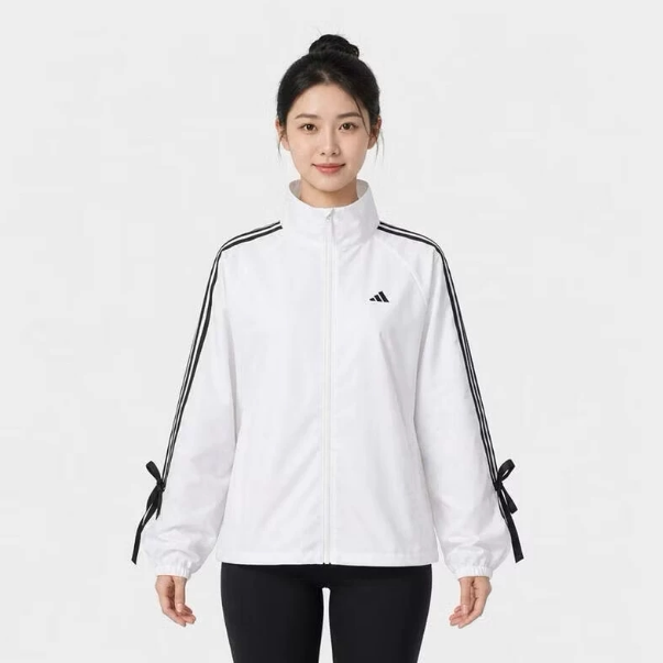 阿迪达斯女三条纹防风舞蹈夹克