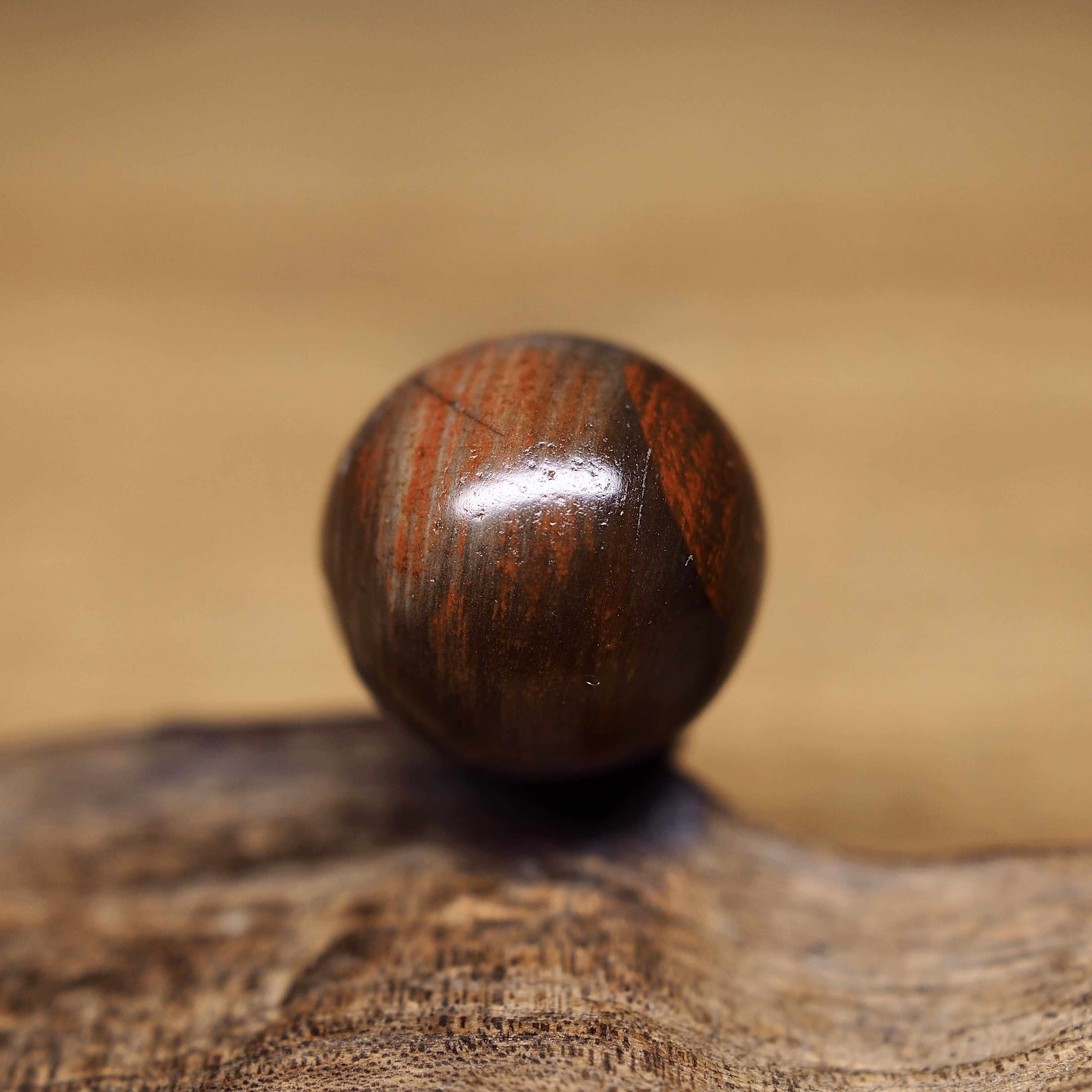 西亚百年红褐色老玛瑙圆珠古珠12.2x12.1皮壳包浆熟美 细微浅皮裂