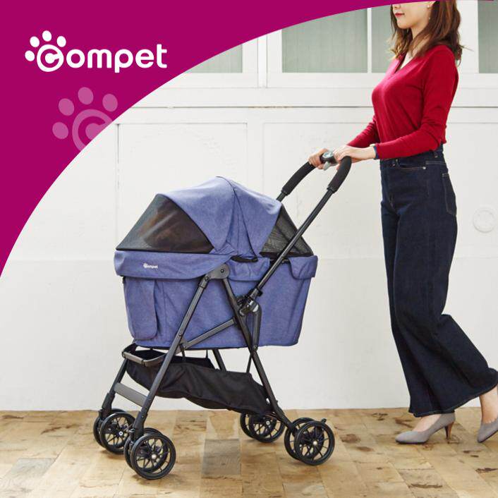 Compet 宠物推车狗推车miliclan lite 中型犬猫用推车 #海军蓝