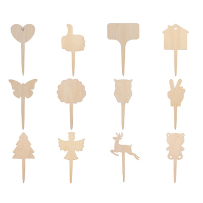 木质花卉插牌多肉标签牌插景观标识牌可手写木制泥土竹牌竹片