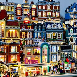城市建筑街景积木兼容乐高儿童益智拼装 玩具盲盒机构礼品生日礼物
