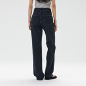 烟灰色牛仔裤 长裤 女高腰宽松直筒裤 新款 子 2025夏季 NO.93复古美式