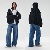 裤 NO.93超柔莱赛尔牛仔裤 2025秋冬新款 阔腿裤 子 女高腰宽松直筒裤