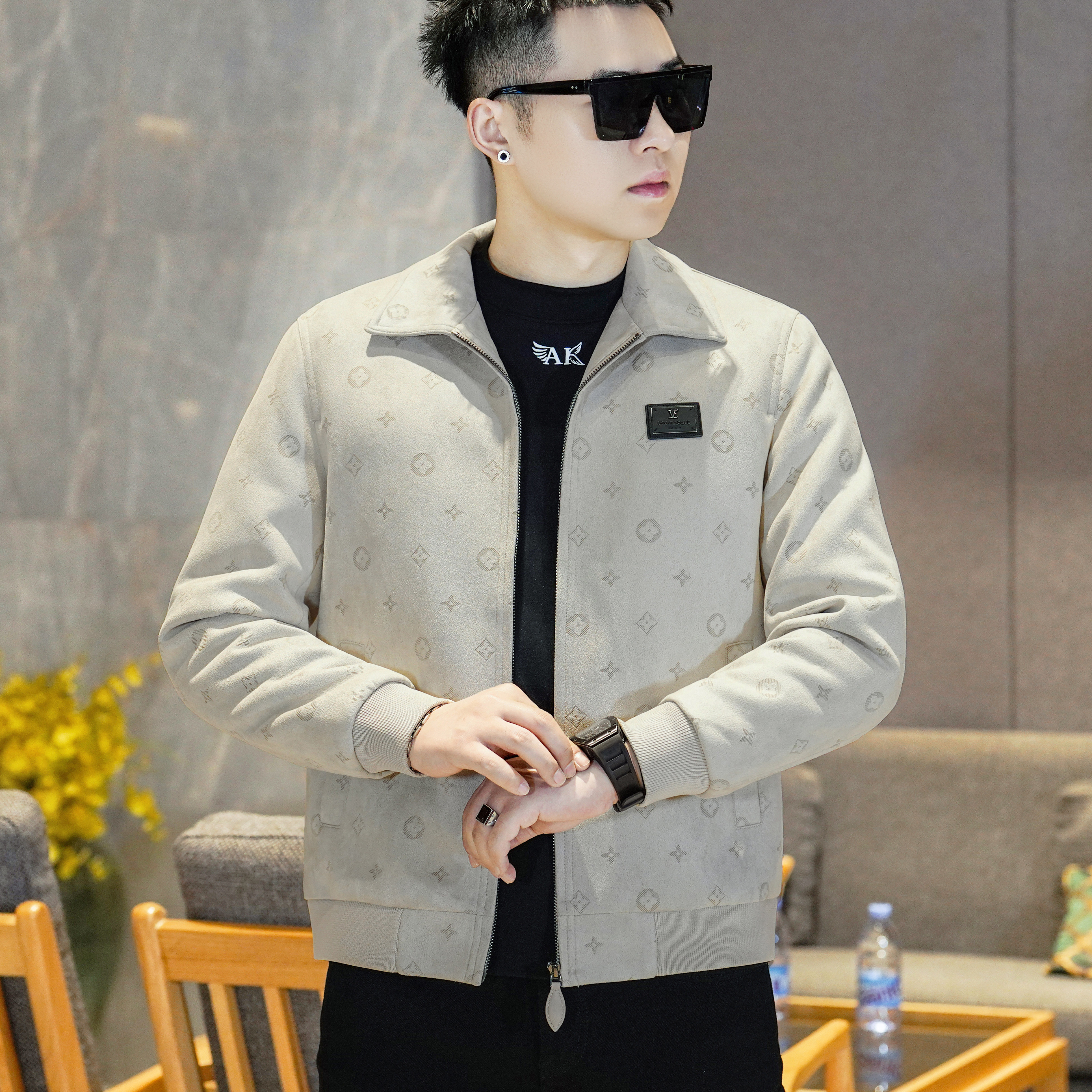 Y88655P3202025高端冬季90%白鸭绒翻领鸡皮绒羽绒服沙发控365,男装羽绒服,电商A023