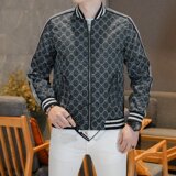 2026年新款圆领休闲夹克钱塘3019-JK9309P145真模商标已注册，男装夹克，电商A023