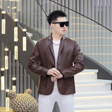 2026年新款男士修身PU西装大码西服钱塘3019X6727P160真模，男装西服，电商A023