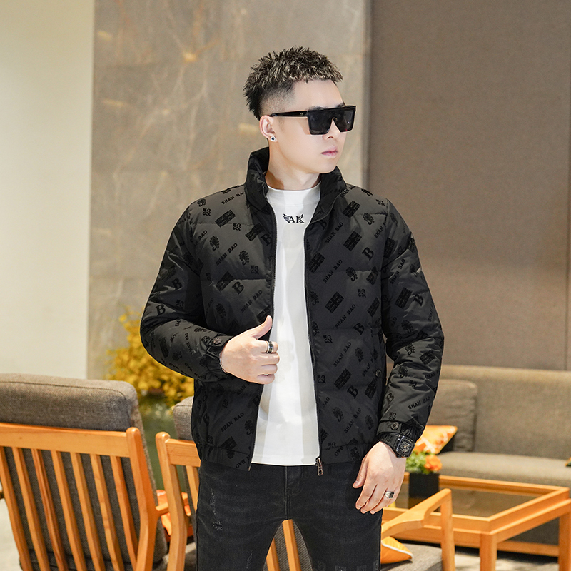 Y9886P2902025高端冬季90%白鸭绒立领植绒羽绒服真模325，男装羽绒服，电商A023