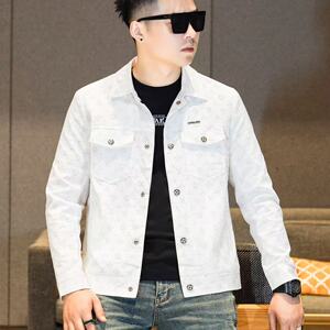 商标已注册2025年新款提花翻领休闲夹克 JK88601 P175 真模图片