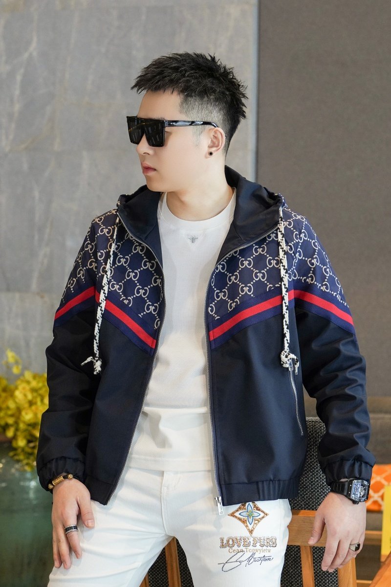 2026年新款连帽休闲夹克钱塘3019-JK9296P155真模商标已注册,男装夹克,电商A023