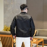 商标已注册2025年新款翻领休闲夹克JK9258P145真模黑色，男装夹克，电商A023