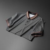 2024年新款短袖POLO衫钱塘30192027P65平铺，男装Polo衫，电商A023