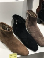 Martens, зимние ботинки, замшевые утепленные короткие сапоги с молнией, 2023