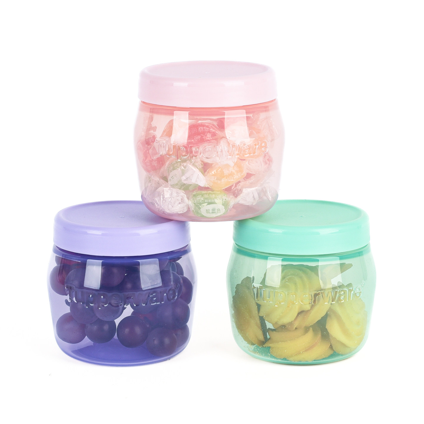 特百惠 325ml迷你密封圆罐 零食盒干货干果杂粮 糖果圆形保鲜盒